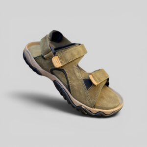 AD-4009 Leather Sandal (4) Olive Colour AD 4009 Mens Leather Sandal - Main Image